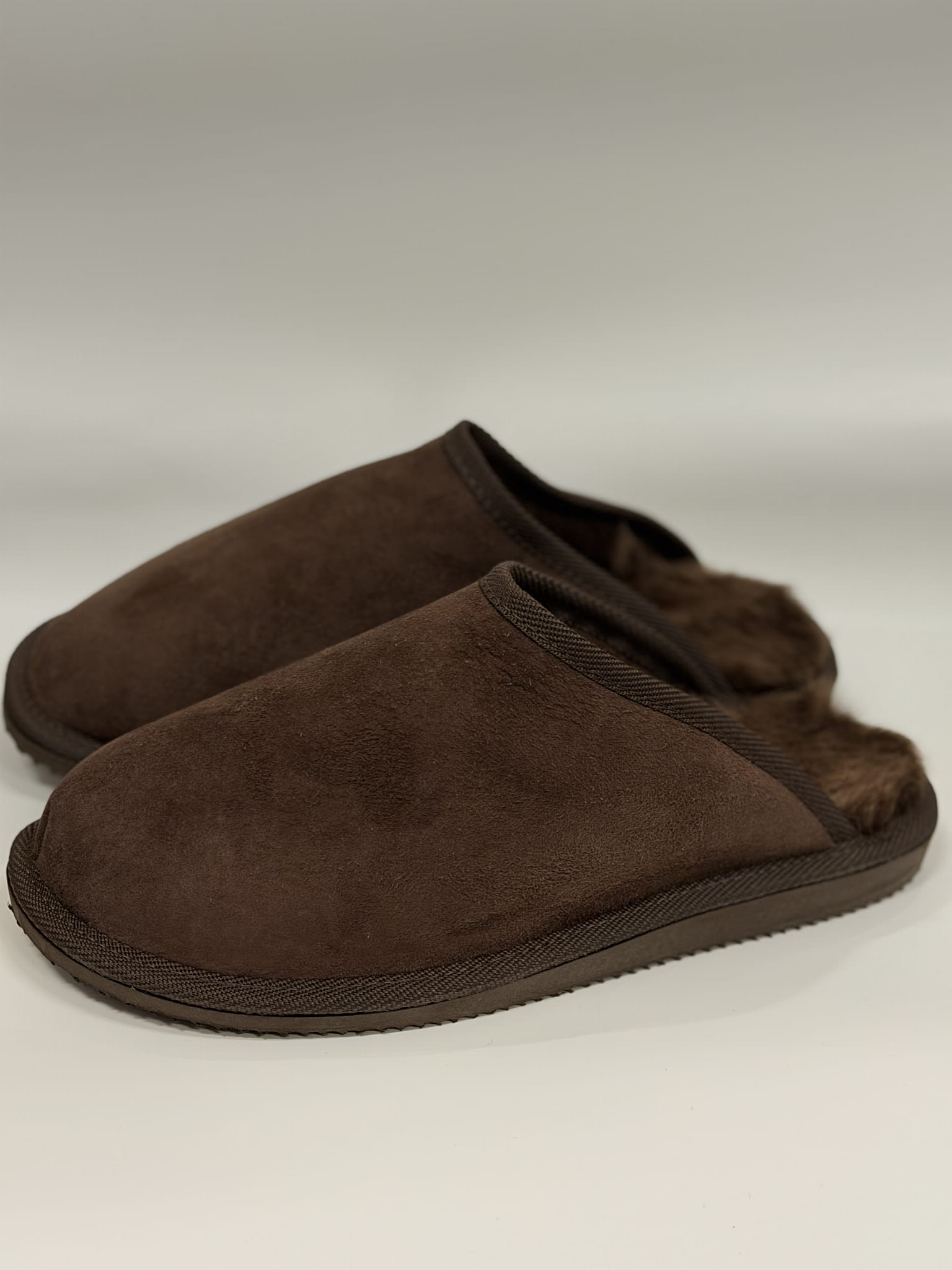 Kožené pánske šľapky, čokoládové – Milo